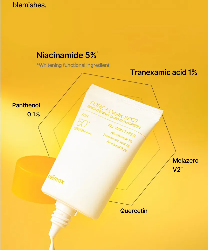 Celimax pore dark spot brightening sunscreen SPF50+