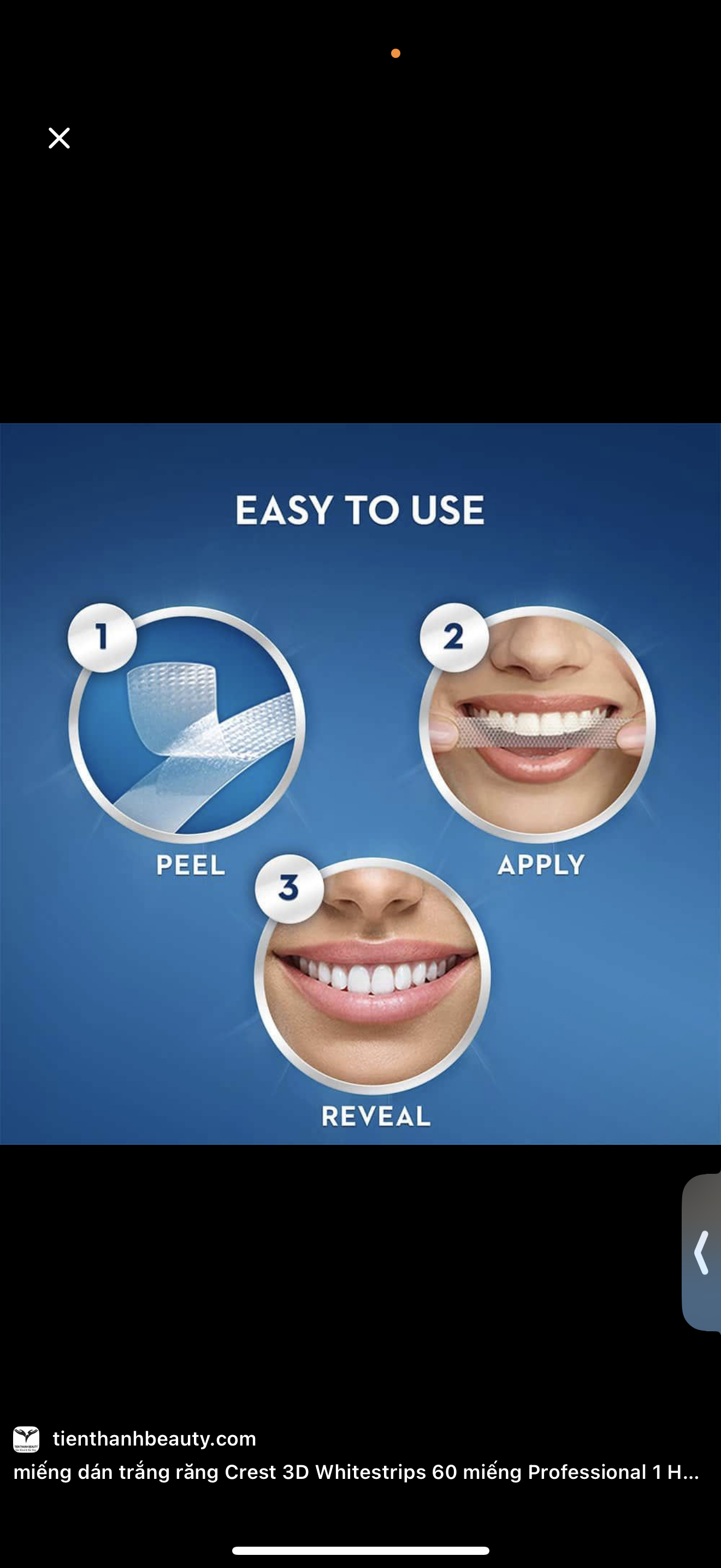 Crest 3D Whitestrips levels 8 in 1 week