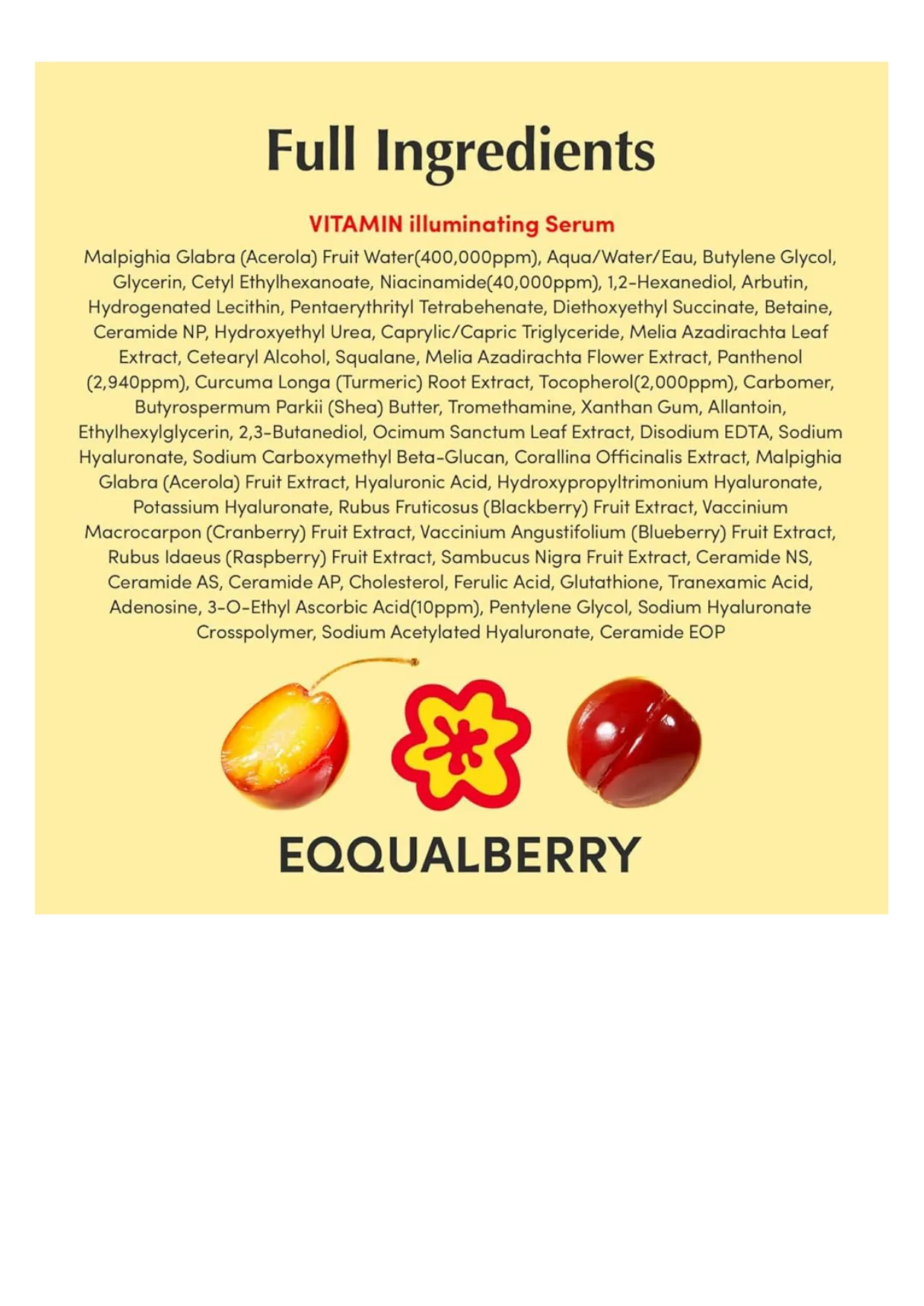 EQQUAL BERRY GLOW FILTER VITAMIN illuminating Serum