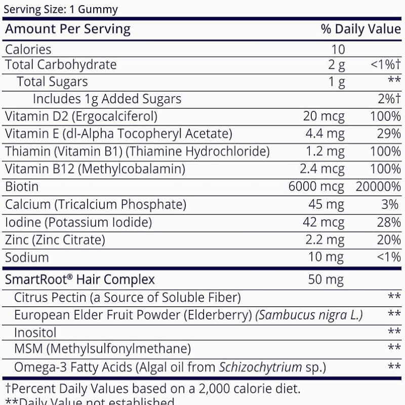 SugarBearPro Hair Vitamin Gummy 35 Day Supply, Extra Strength Biotin 6000mcg for Hair Growth, Vegan Vitamin B12, MSM, Inositol, Omega 3, Elderberry, Certified Kosher, Halal, Cruelty-Free