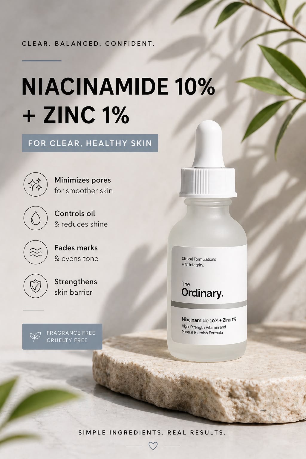 The Ordinary Niacinamide 10% + Zinc 1%, Smoothing Serum for Blemish-Prone Skin 120ml