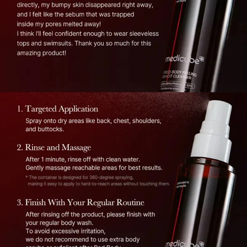 medicube RED ACNE BODY PEELING SHOT